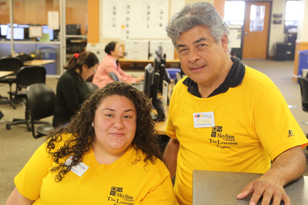 student staff at learning center