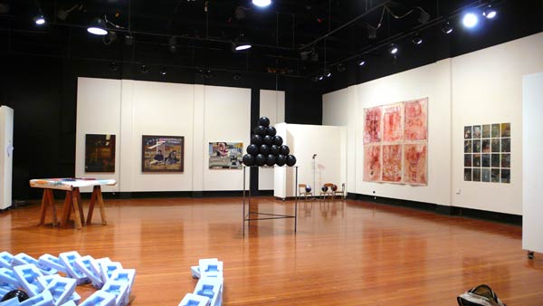 view of the whole gallery's installations