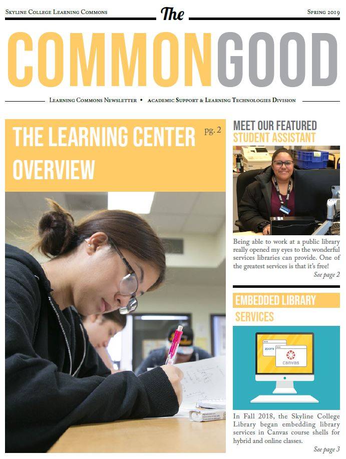 The Common Good Newsletter's first page
