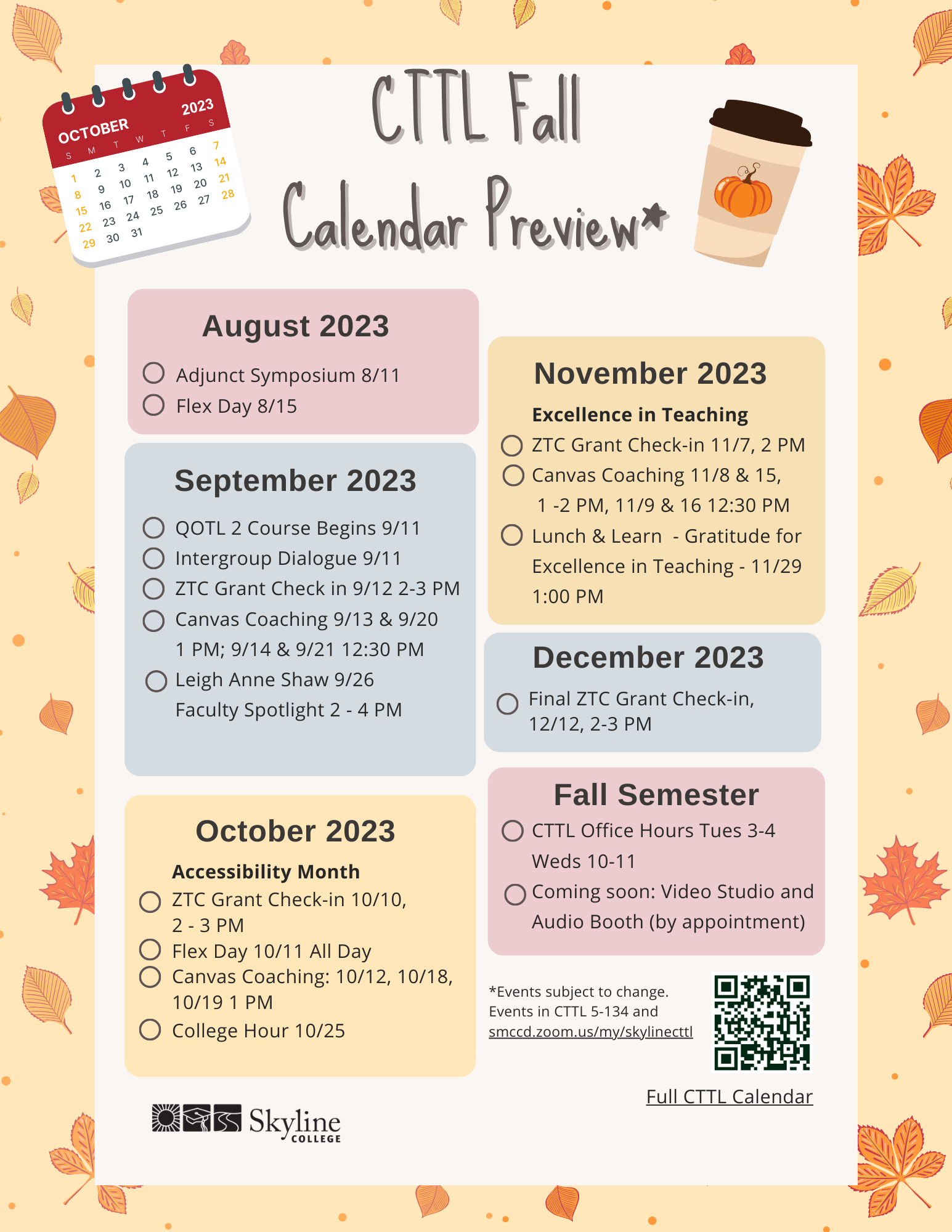 cttl fall preview calendar