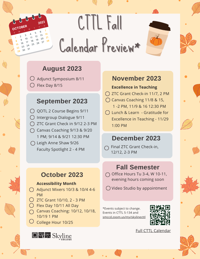 fall preview calendar 2023