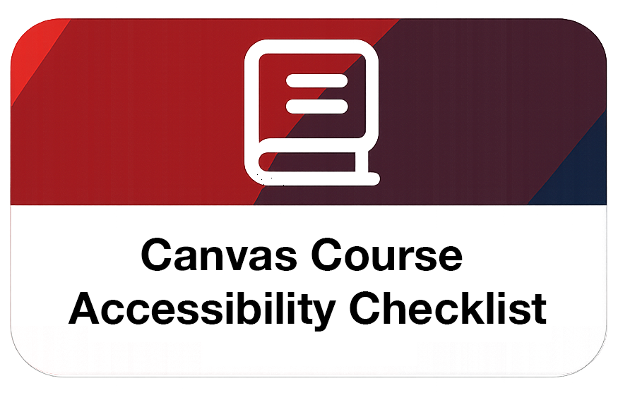 Graphic for the Canvas Course Accessibility Checklist