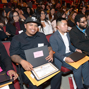 image of students in a scholarship awards ceremony