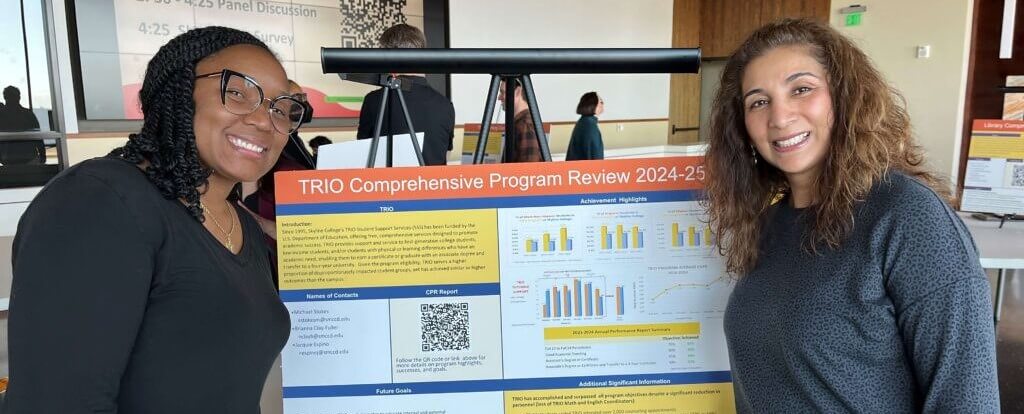 photo of faculty in poster session