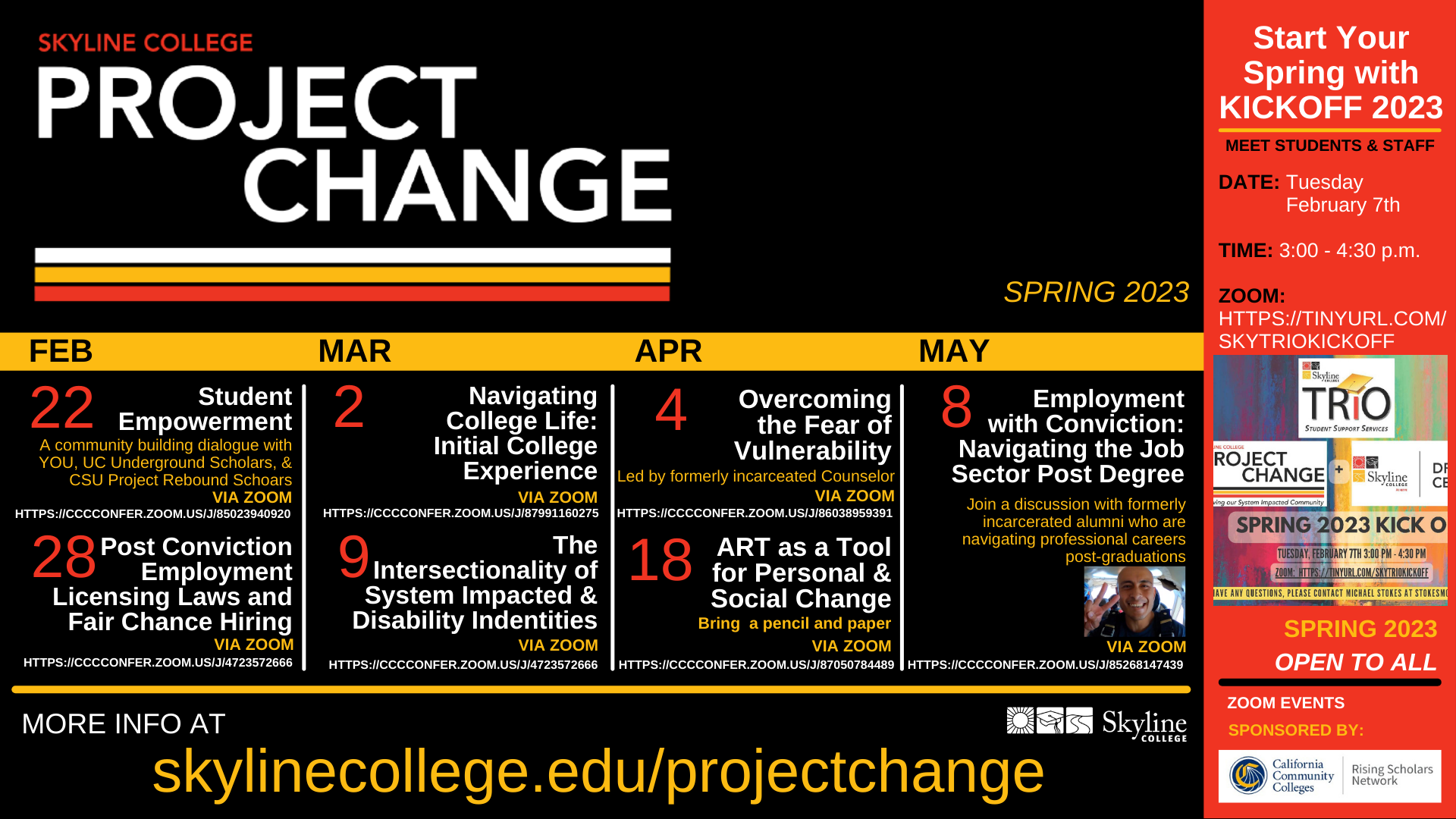 PROJECT CHANGE FALL 2023 EVENTS