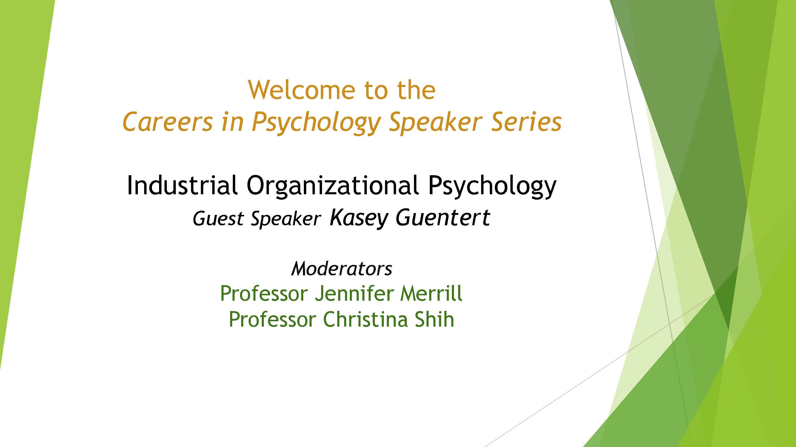 Industrial Organizational Psychology Presentation Intro Slide