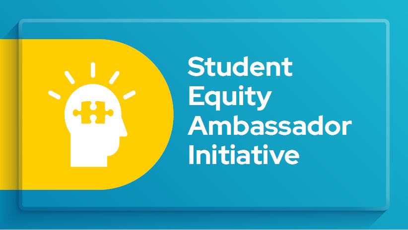 first slide of presentation: student equity ambassadors