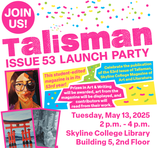ad for Talisman Launch party on May 13